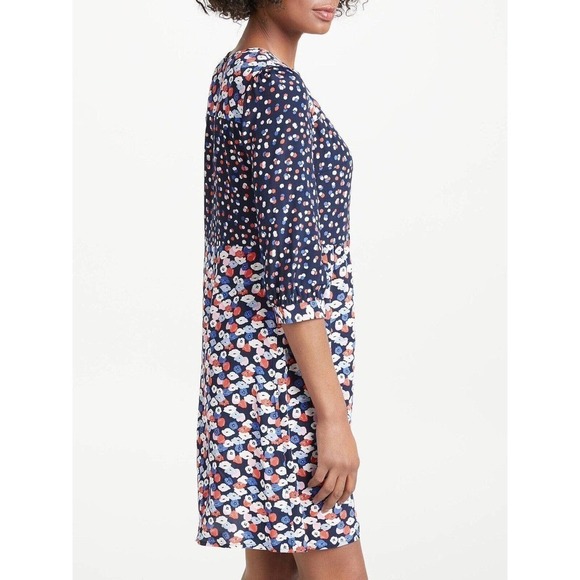 Boden Hotchpotch Poppy Meadow Floral Dress Blue Pink Multi Pattern Sz 6R - Picture 10 of 16